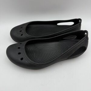 Crocs Kadee Ballet Flats Comfort Shoes Everyday Casual Black Size‎ W6